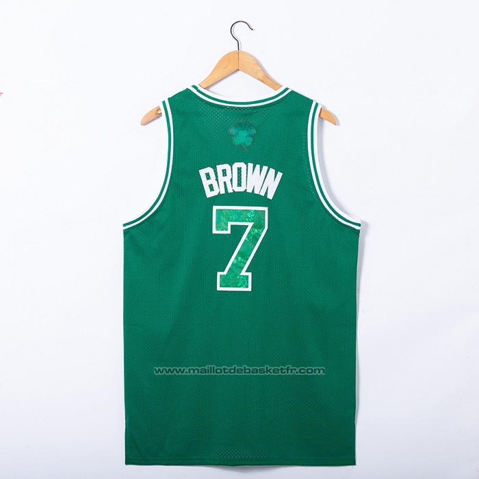 Maillot Boston Celtics Jaylen Brown #7 Snakeskin Hardwood Classics 2021 Vert